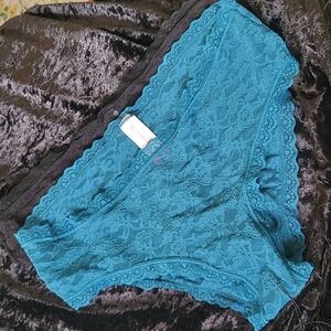 No Boundaries Lace Bikini Panty set- Teal + Black